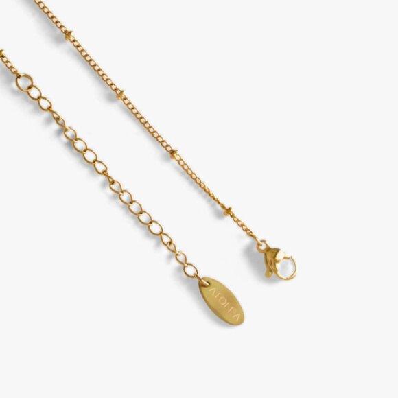 Atolea Opal Necklace - Waterproof and Sweatproof Tarnish Proof - 18k plated - NW - Picture 3 of 4